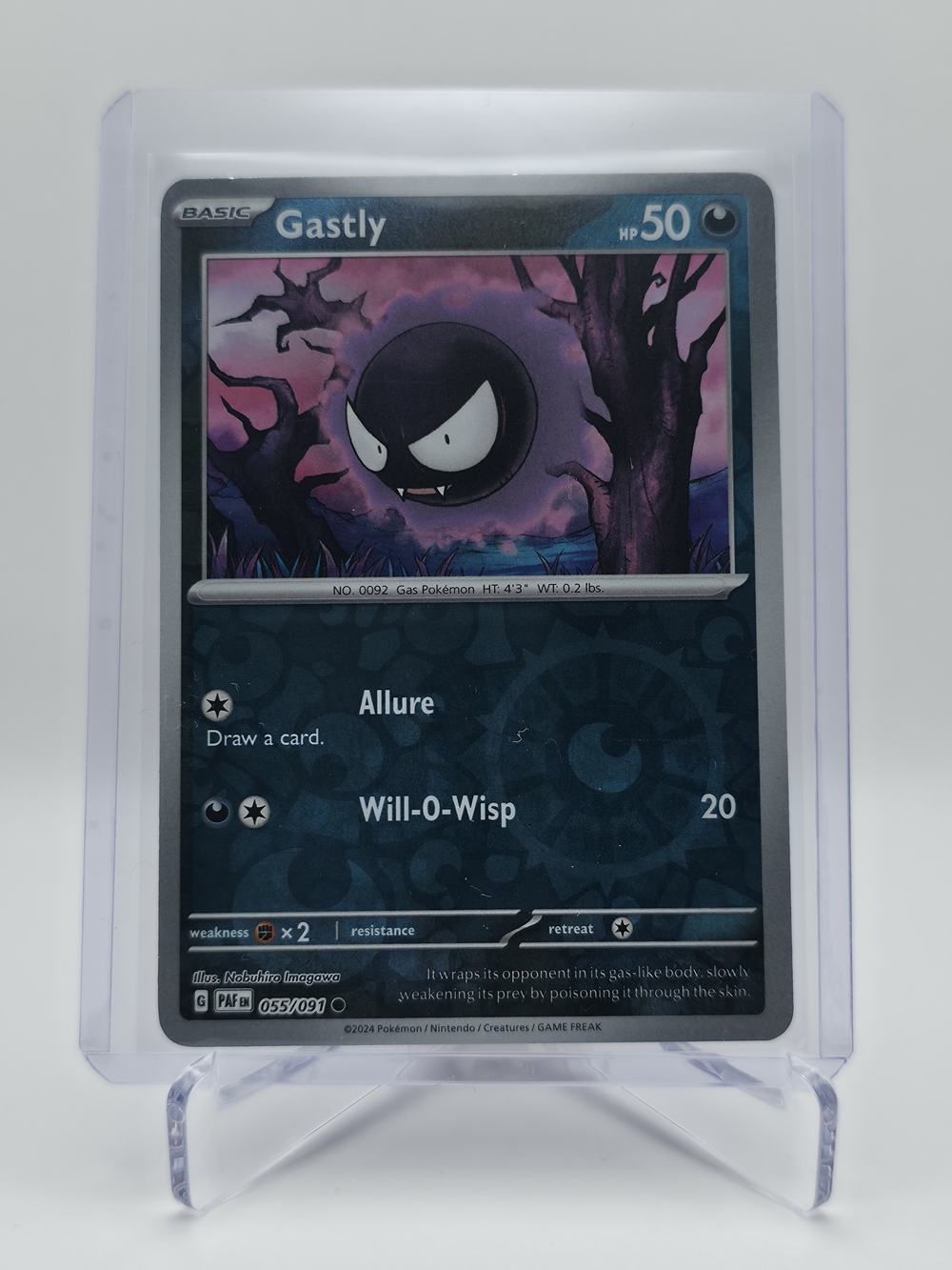 Pokémon TCG - Gastly - Paldean Fates - Reverse Holo - 055/091
